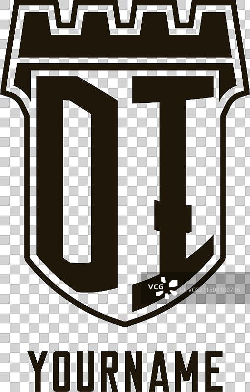 DI字母盾牌堡垒logo设计图片素材