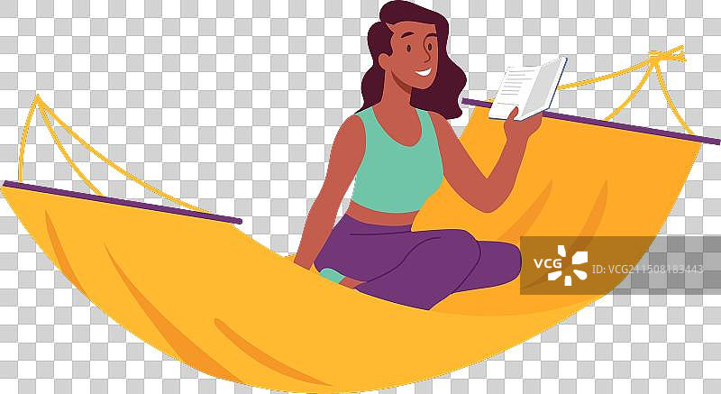 吊床上的女人图片素材