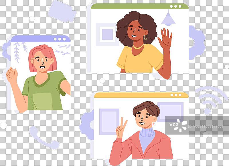 视频会议概念图片素材