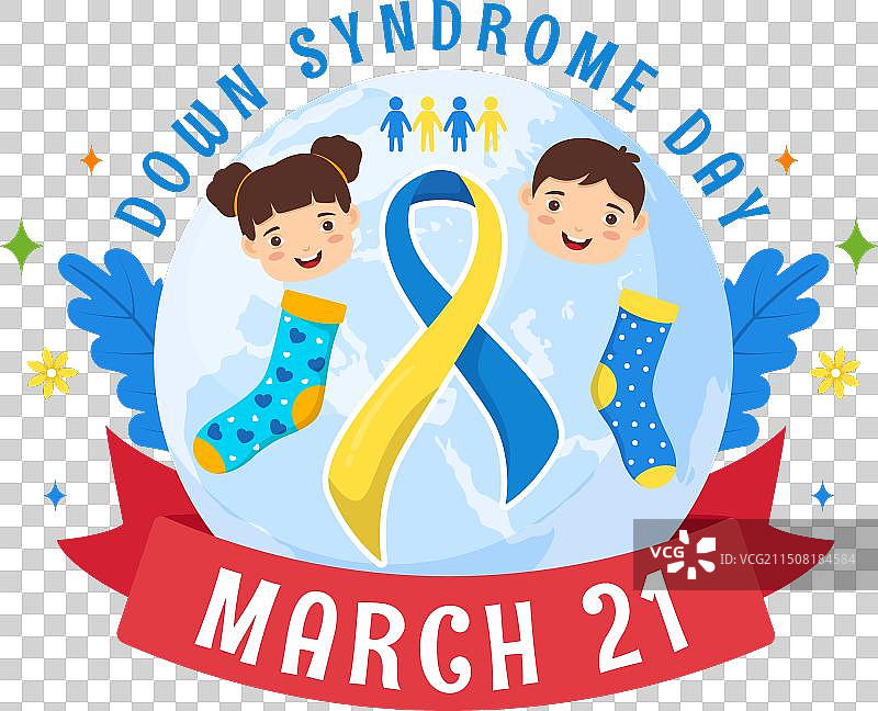 世界唐氏综合征日蓝色主题图片素材