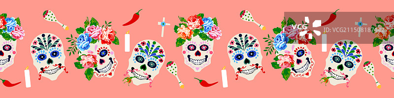 墨西哥亡灵节派对图片素材