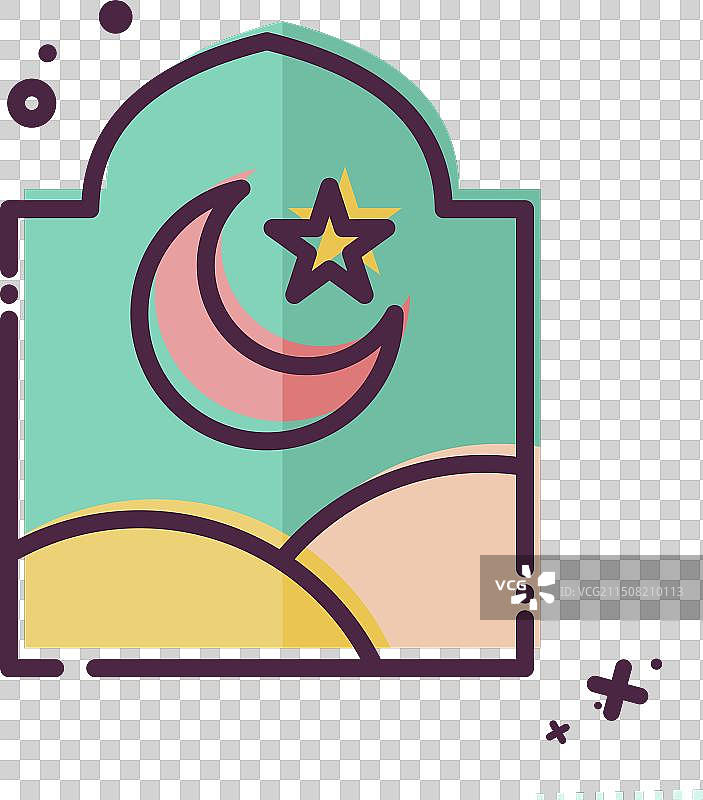 与斋月符号相关的窗口图标 - MBE风格图片素材