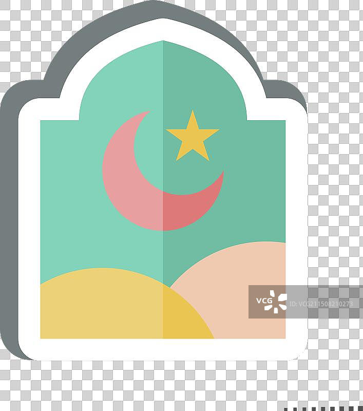 与斋月符号相关的窗户贴纸图片素材