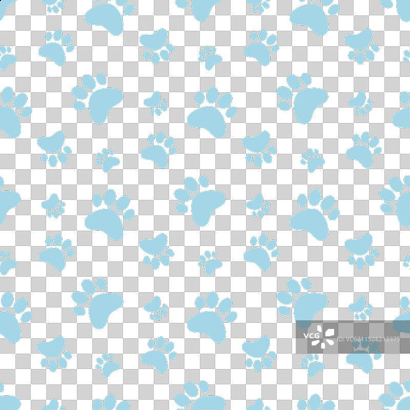 爪印背景猫狗脚印无缝图案图片素材