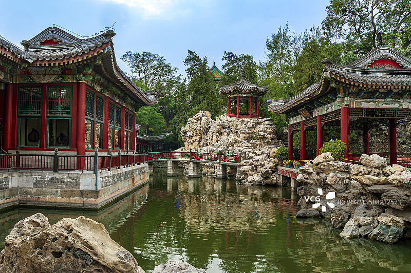 北京北海公园静心斋图片素材