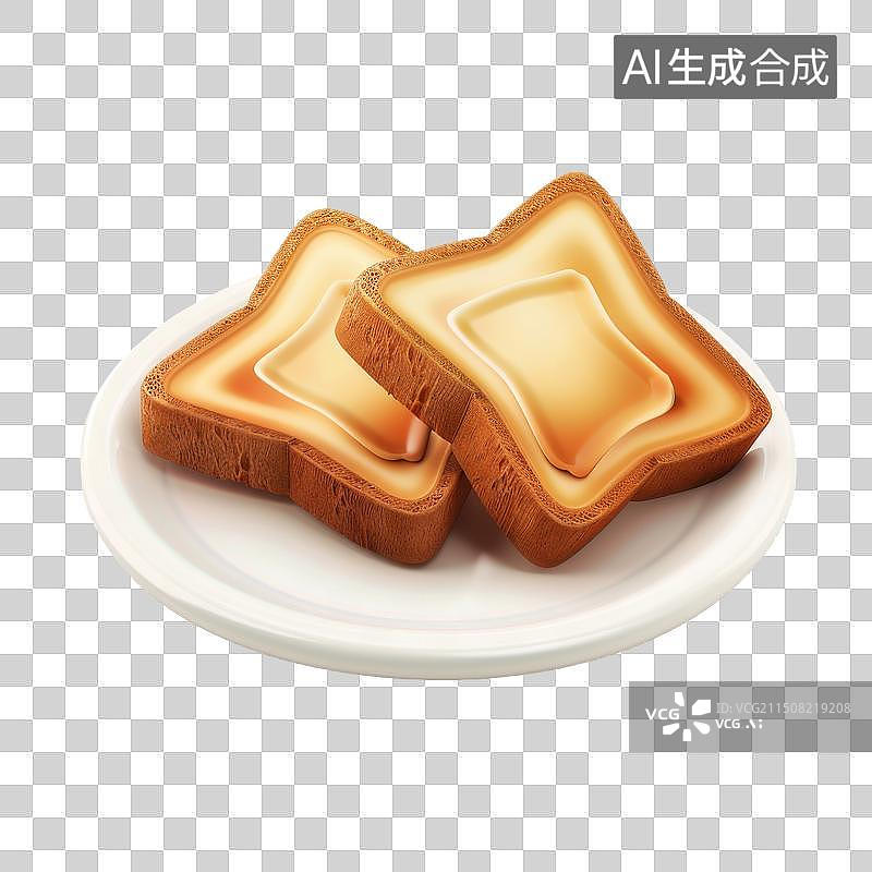 【AI数字艺术】3D渲染美味的夹心面包图片素材