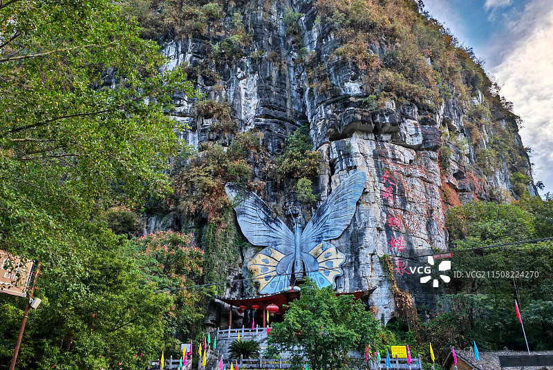 桂林阳朔县蝴蝶泉旅游景区图片素材