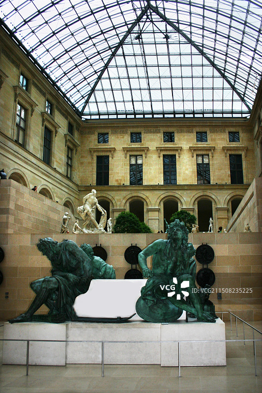 法国，巴黎，卢浮宫。图片素材