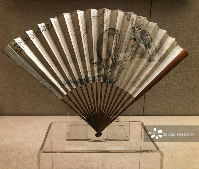 清钱慧安王鼎铭书画折扇图片素材