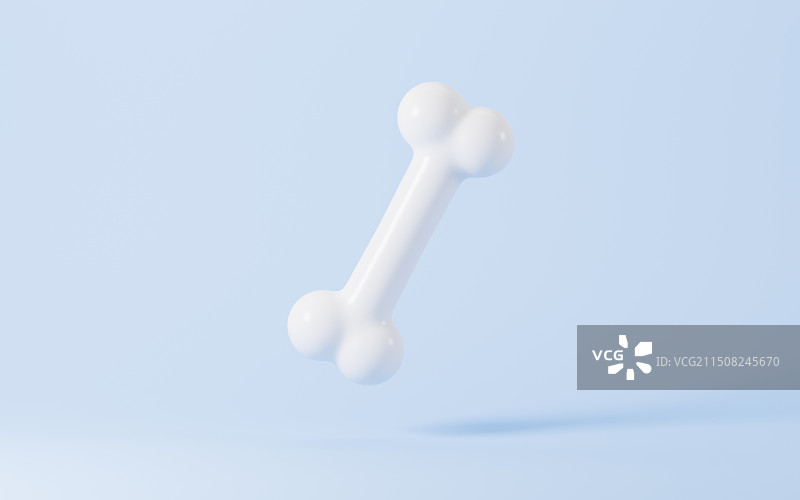 卡通骨头骨骼模型3D渲染图片素材