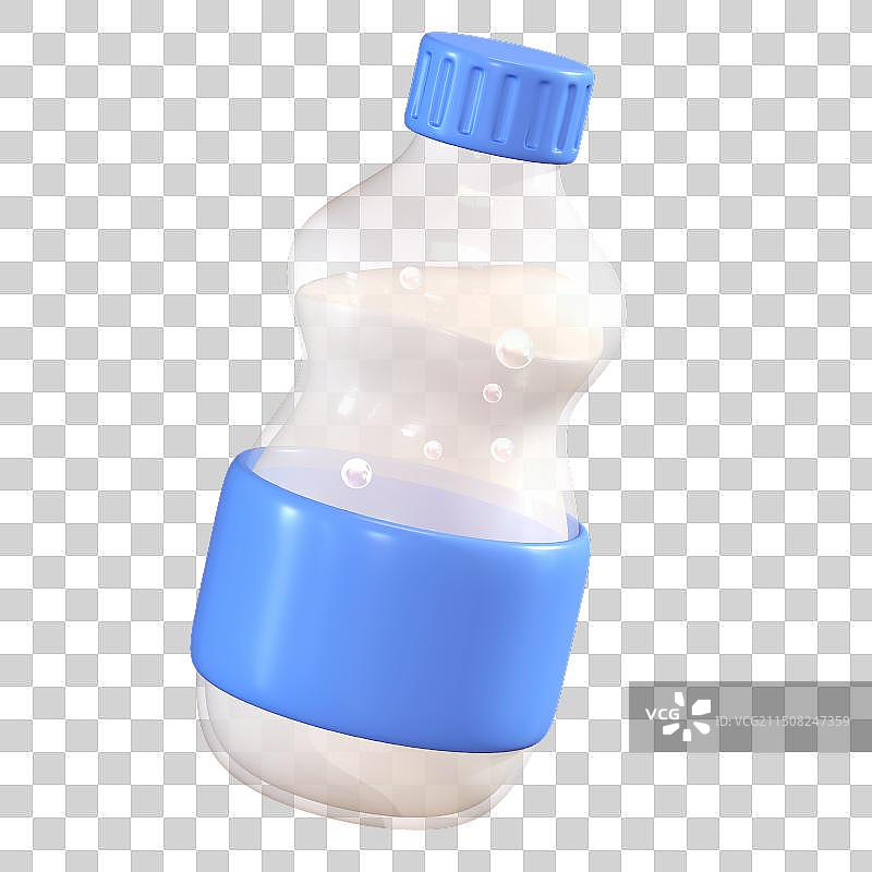 矿泉水饮料汽水3D卡通插画元素图片素材