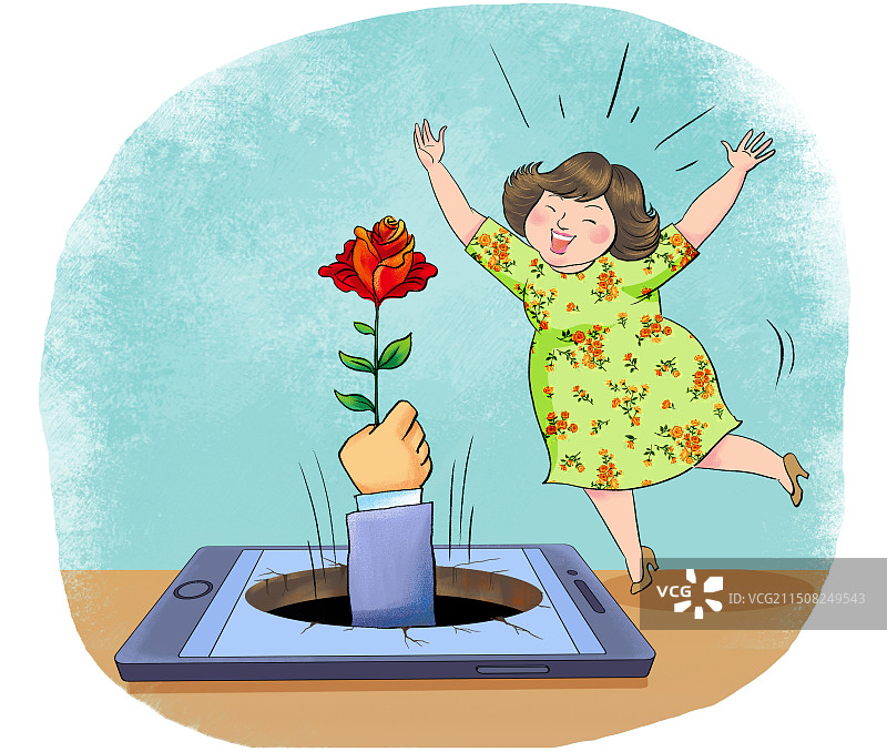 杀猪盘，诈骗，网络钓鱼，剩女，爱情图片素材