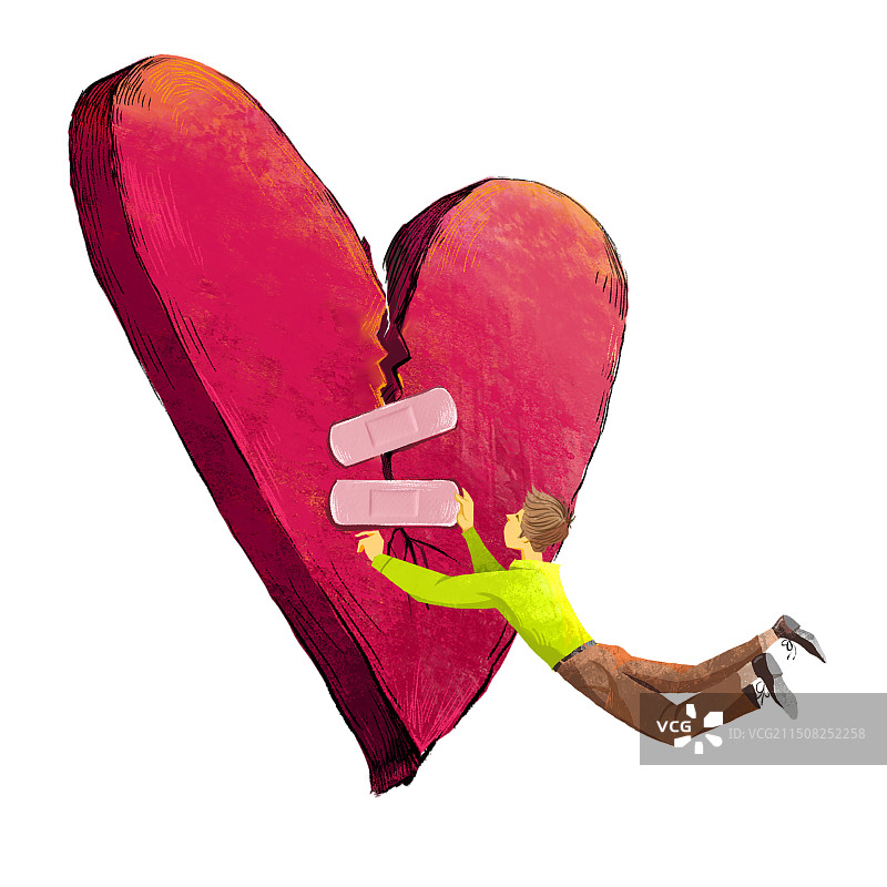 心的伤口，爱的创可贴图片素材
