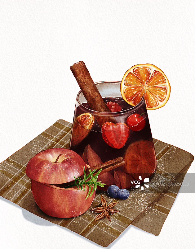 圣诞节热红酒图片素材