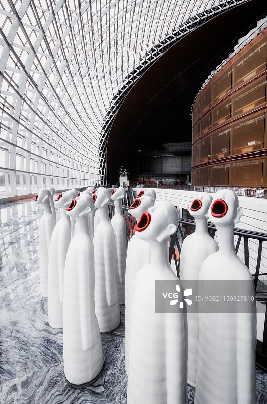 国家大剧院·齐颂雕塑图片素材