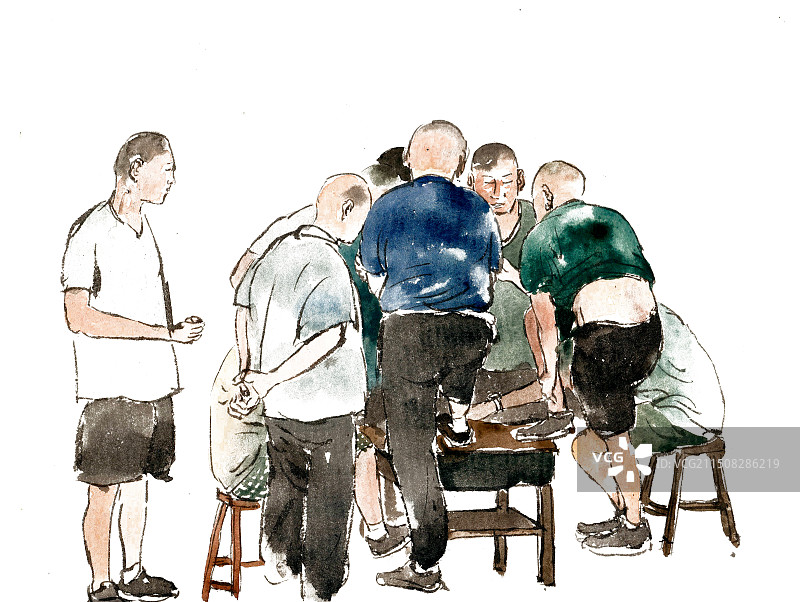 围观下象棋图片素材