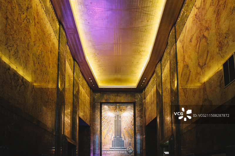美国帝国大厦大厅图片素材