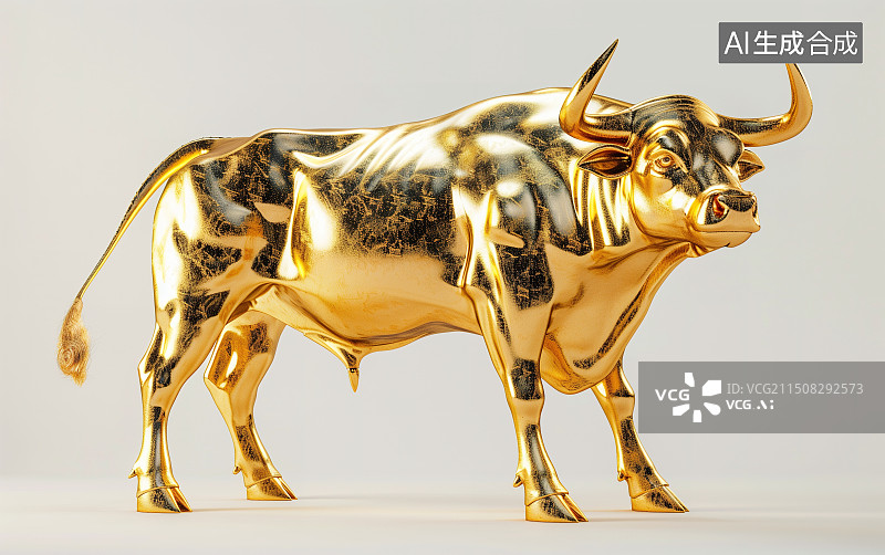 【AI数字艺术】金牛图片素材