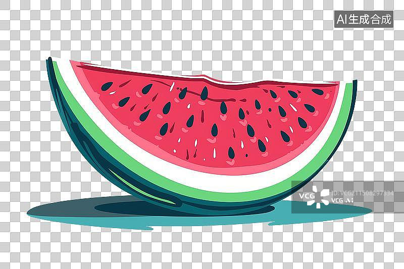 【AI数字艺术】夏日消暑西瓜设计元素图片素材