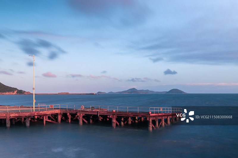 舟山海岛火烧云，六横岛浪漫晚霞图片素材