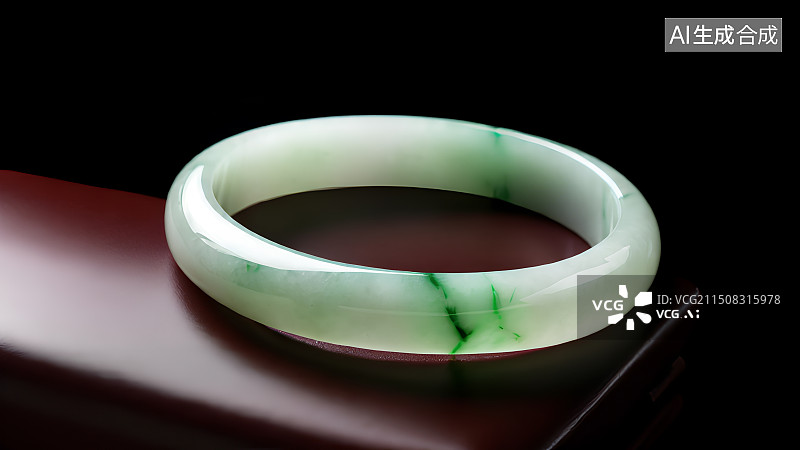 【AI数字艺术】翡翠手镯，镯子，玉石首饰，定情信物，中国元素，玉文化图片素材