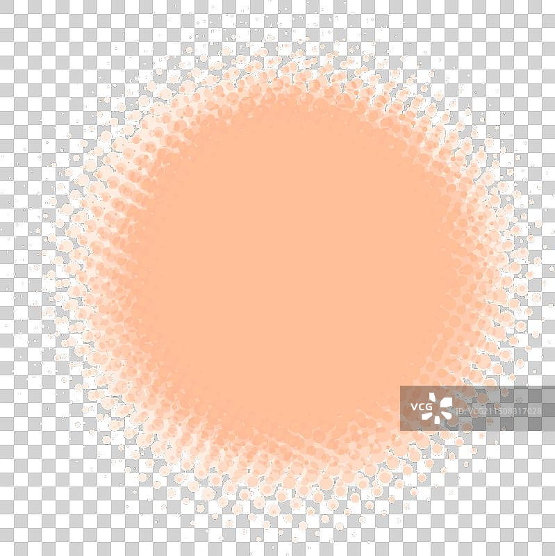 蜜桃色半色调圆形点阵图片素材