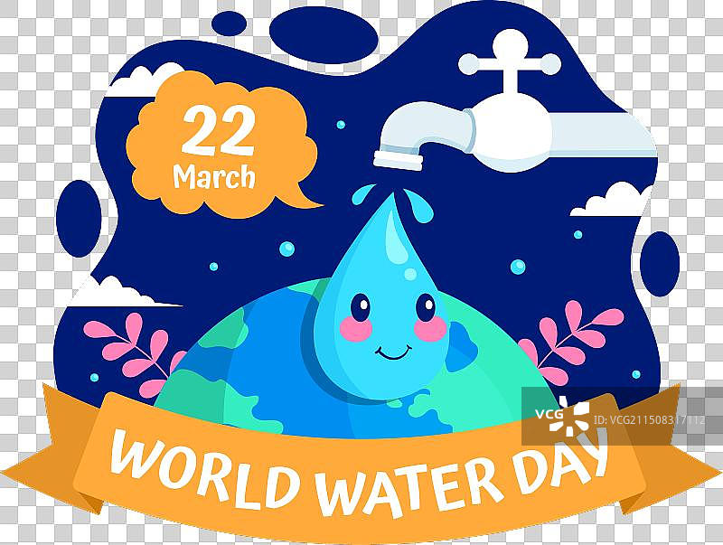 3月22日世界水日水滴图片素材