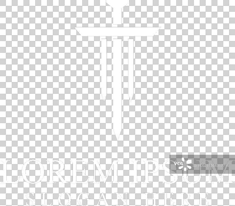 剑盾和国王剑Logo设计图片素材