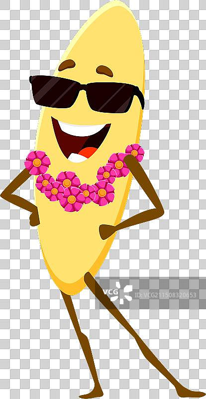 卡通意大利米形面在海滩上享受阳光图片素材