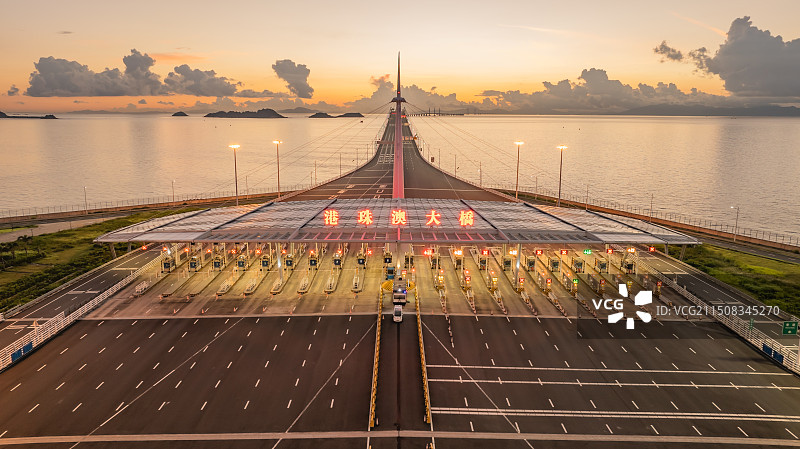 港珠澳大桥珠海入口图片素材