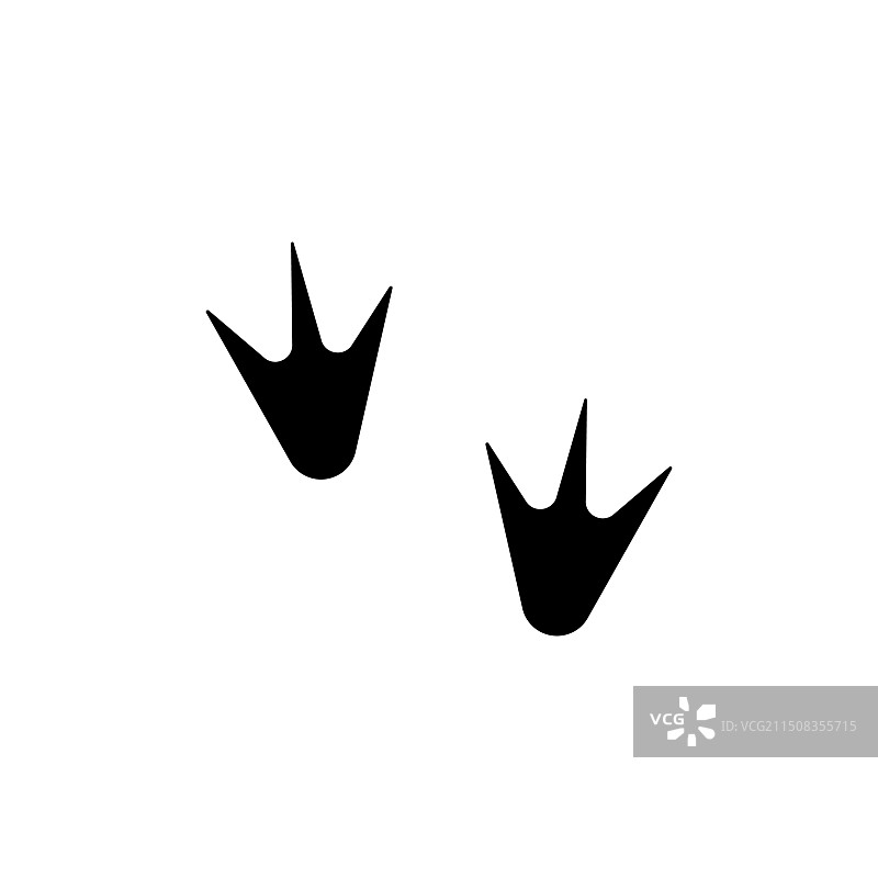 鸭脚印图标图片素材