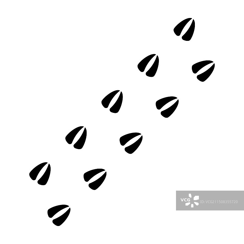 奶牛脚印图标图片素材