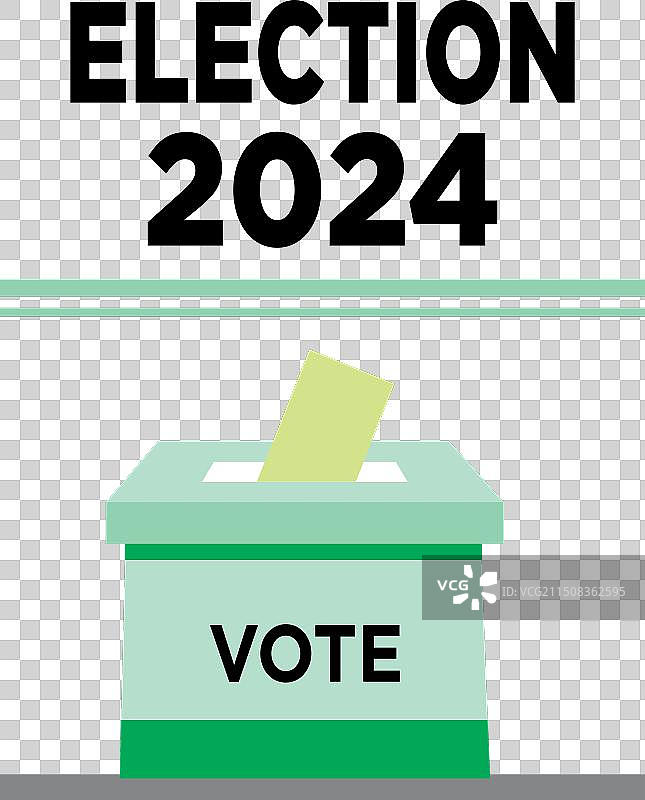 手和投票箱图标，2024年选举图片素材