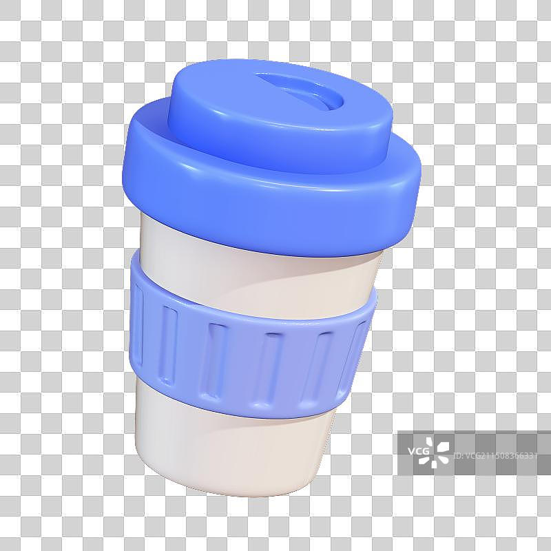 一杯饮料3D食品卡通插画元素图片素材