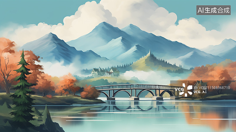 【AI数字艺术】24节气 立秋 插图图片素材