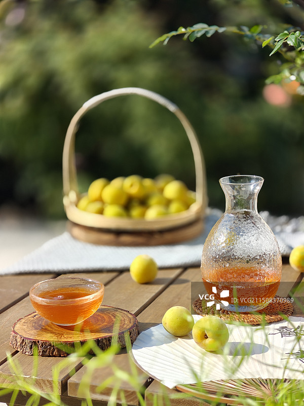 梅酒，夏天图片素材