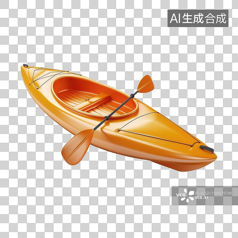 【AI数字艺术】3D渲染卡通皮划艇图片素材