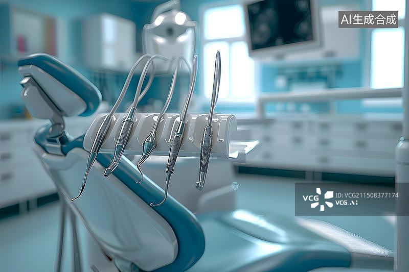 【AI数字艺术】牙医诊所设备特写图片素材