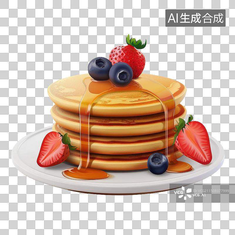 【AI数字艺术】3D渲染美味的西式甜点图片素材