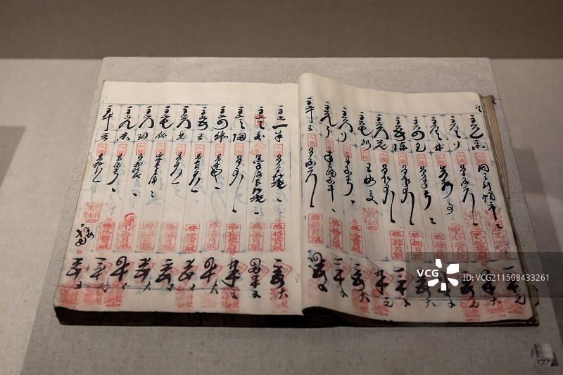 安徽博物馆展出文物巨字号当铺账册清光绪九年(1883AD)图片素材