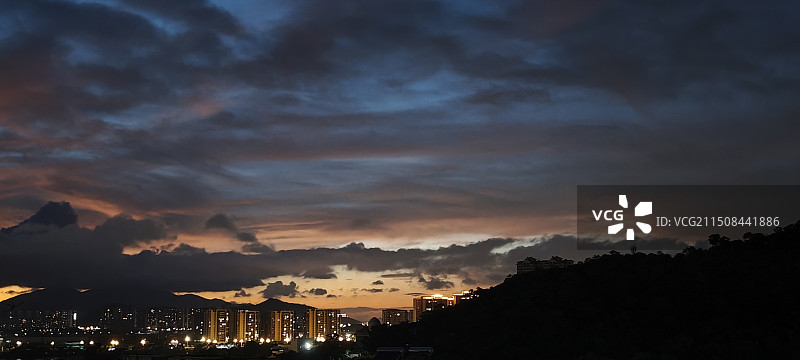 珠海金湾的夜空图片素材
