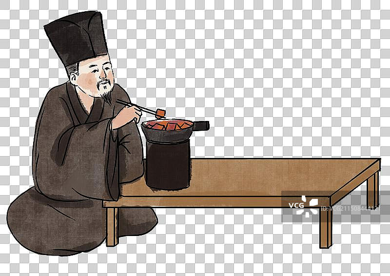 中国风新中式水墨风水墨画古风古典传统文化古人古装古代古时候国学经典宋代苏轼苏东坡人物资讯插画图片素材