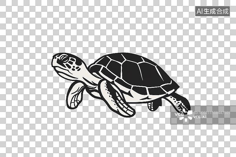 【AI数字艺术】长寿海龟的插图图片素材