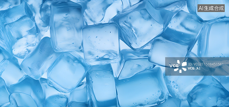 【AI数字艺术】冰块插画背景图片素材