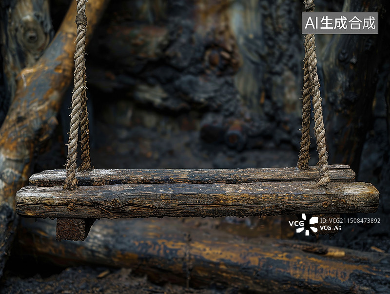 【AI数字艺术】秋千正视摄影图图片素材