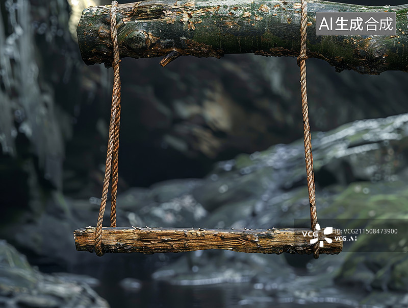 【AI数字艺术】秋千正视摄影图图片素材