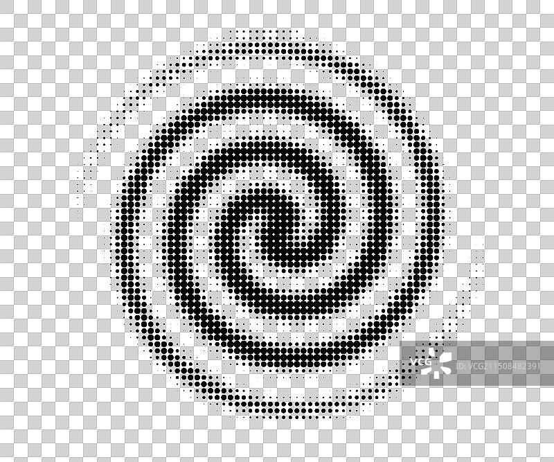 渐变模糊和半色调螺旋图片素材