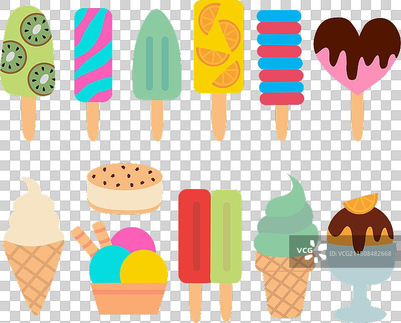 夏季冰淇淋甜品合集图片素材