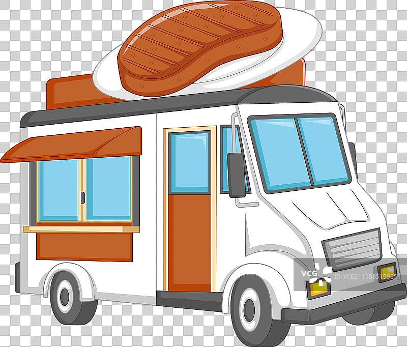 烧烤车快送服务或食品图片素材