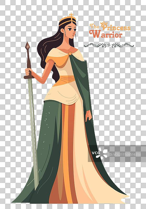 卡通战士公主图片素材